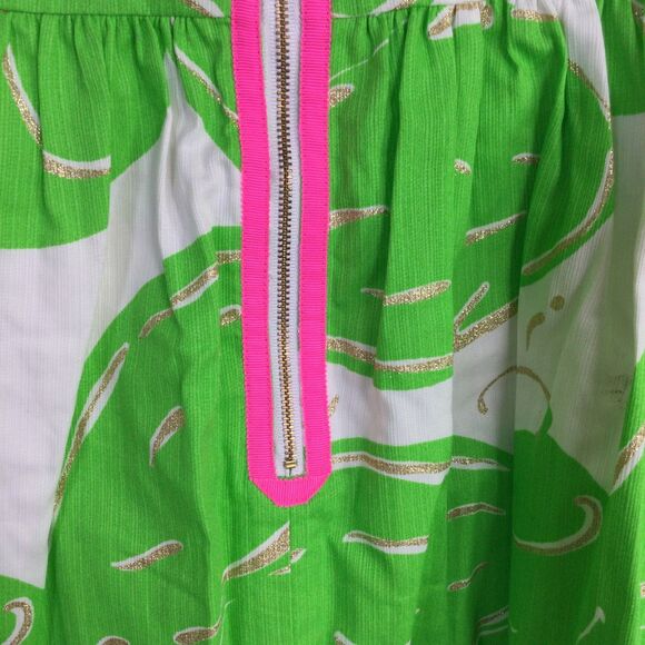 Lilly Pulitzer Womens Dress Lottie Stinger Strapless Mini Green White Size 4 - Picture 16 of 16